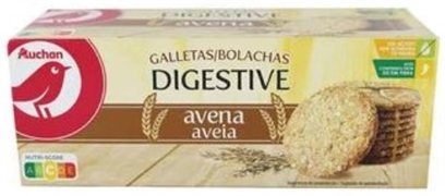 AUCHAN (ALCAMPO) GALLETAS DIGESTIVE AVENA AUCHAN (ALCAMPO) GALLETAS DIGESTIVE AVENA