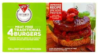 FRY'S MEAT FREE 4 TRADITIONAL BURGER FRY'S MEAT FREE 4 TRADITIONAL BURGER