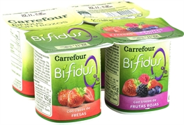 CARREFOUR Bifidus desnatado con trozos de fresa CARREFOUR Bifidus desnatado con trozos de fresa