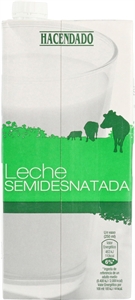 HACENDADO (MERCADONA) Leche semidesnatada UHT HACENDADO (MERCADONA) Leche semidesnatada UHT