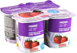 EROSKI Yogur desnatado con fresas EROSKI Yogur desnatado con fresas