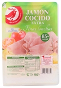 AUCHAN (ALCAMPO) FINAS LONCHAS, JAMON COCIDO EXTRA AUCHAN (ALCAMPO) FINAS LONCHAS, JAMON COCIDO EXTRA