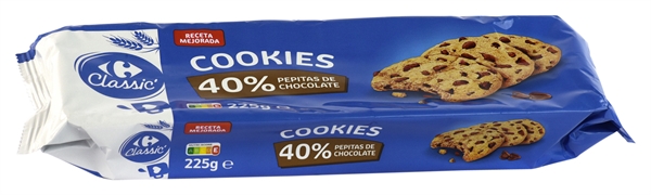 CARREFOUR CLASSIC COOKIES 40% PEPITAS DE CHOCOLATE CARREFOUR CLASSIC COOKIES 40% PEPITAS DE CHOCOLATE