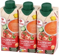 CARREFOUR EXTRA GAZPACHO CON HORTALIZAS FRESCAS, BRICK 3 X 330 ML CARREFOUR EXTRA GAZPACHO CON HORTALIZAS FRESCAS, BRICK 3 X 330 ML