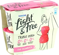 LIGHT & FREE (DANONE) TRIPLE ZERO CON FRAMBUESA. LIGHT & FREE (DANONE) TRIPLE ZERO CON FRAMBUESA.