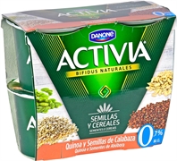 ACTIVIA (DANONE) QUINOA Y SEMILLAS DE CALABAZA. ACTIVIA (DANONE) QUINOA Y SEMILLAS DE CALABAZA.