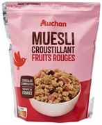 AUCHAN (ALCAMPO) MUESLI CRUJIENTE FRUTAS ROJAS AUCHAN (ALCAMPO) MUESLI CRUJIENTE FRUTAS ROJAS