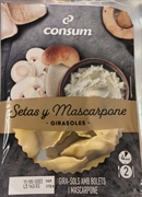 CONSUM GIRASOLES SETAS Y MASCARPONE