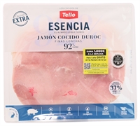 TELLO ESENCIA, FINAS LONCHAS, JAMÓN COCIDO EXTRA, DUROC