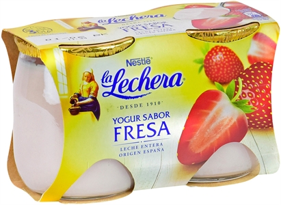 LA LECHERA (NESTLÉ) YOGUR SABOR FRESA.