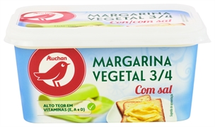 AUCHAN (ALCAMPO) MARGARINA VEGETAL 3/4 CON SAL