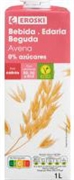EROSKI Bebida avena 0% azúcares