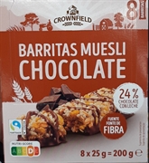 CROWNFIELD (LIDL) BARRITAS MUESLI CHOCOLATE