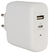 AMAZON BASICS CARGADOR USB-C GAN 63W CON 2 PUERTOS CARGA RÁPIDA