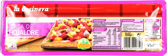 LA COCINERA MASA DE HOJALDRE