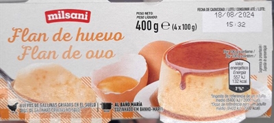 MILSANI (ALDI) FLAN DE HUEVO