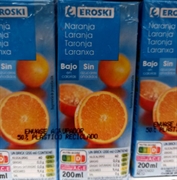 EROSKI NARANJA SIN AZÚCARES AÑADIDOS