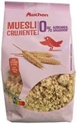 AUCHAN (ALCAMPO) MUESLI CRUJIENTE 0% AZÚCARES AÑADIDOS