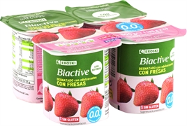 EROSKI Biactive desnatado con fresas