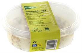 EL CORTE INGLÉS Ensaladilla rusa de gambas, atún y mayonesa