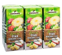 CONSUM Zumo de piña, manzana y uva