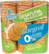 FAMILY BISCUITS INTEGRAL 0% AZÚCARES AÑADIDOS.