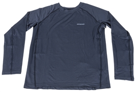 PATAGONIA BOYS' LONG-SLEEVED SILKWEIGHT RASHGUARD FLYING FISH: NEW NAVY