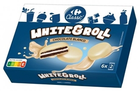 CARREFOUR CLASSIC White & roll Chocolate blanco