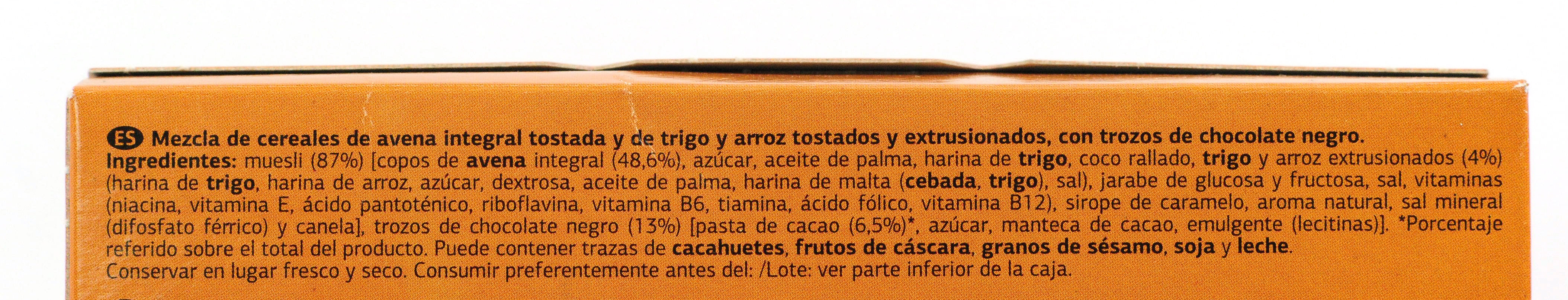 DIA MUESLI CHOCOLATE NEGRO.