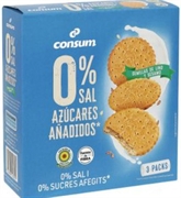 CONSUM GALLETAS SIN SAL Y SIN AZÚCARES AÑADIDOS