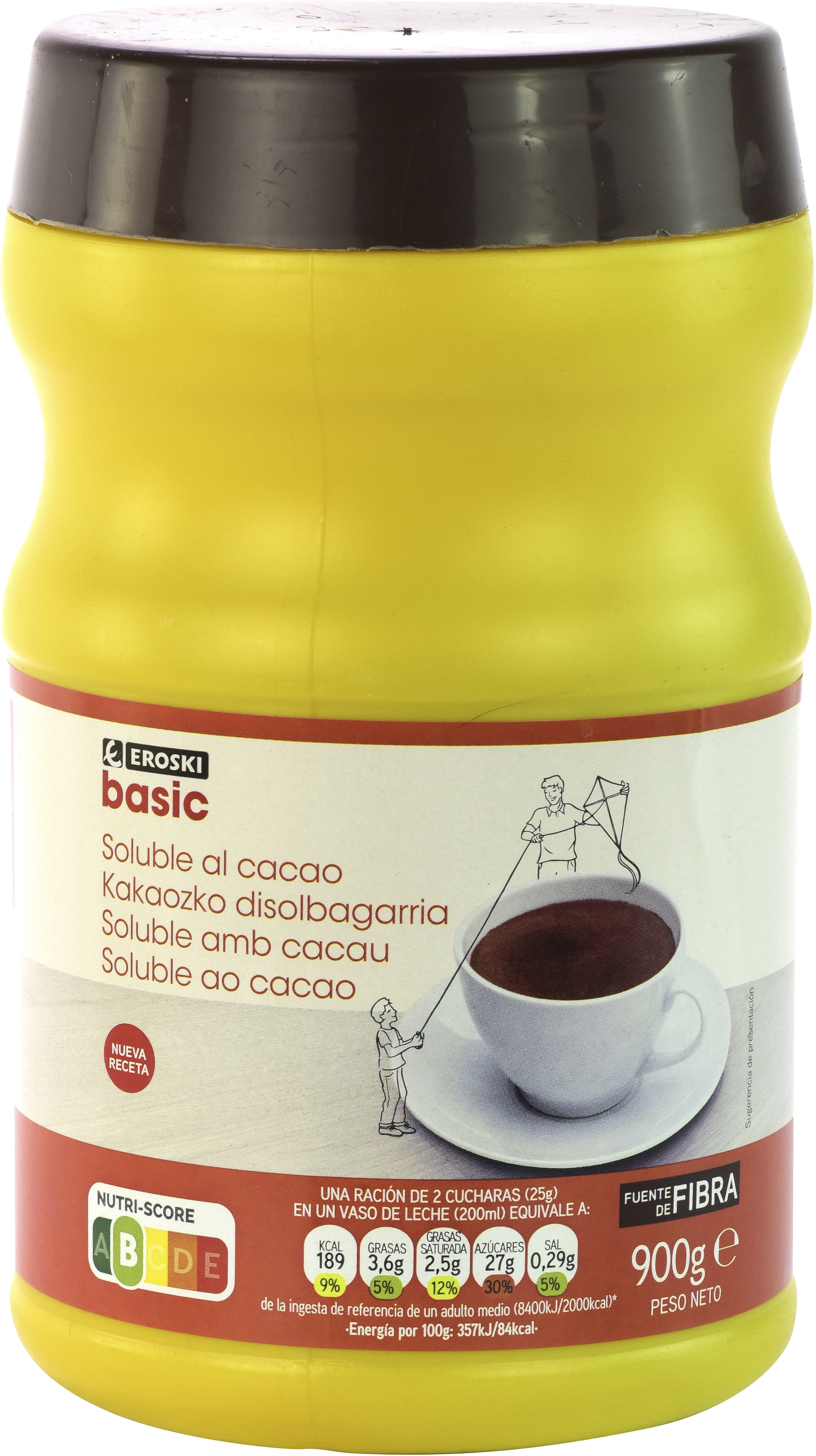 EROSKI BASIC SOLUBLE AL CACAO