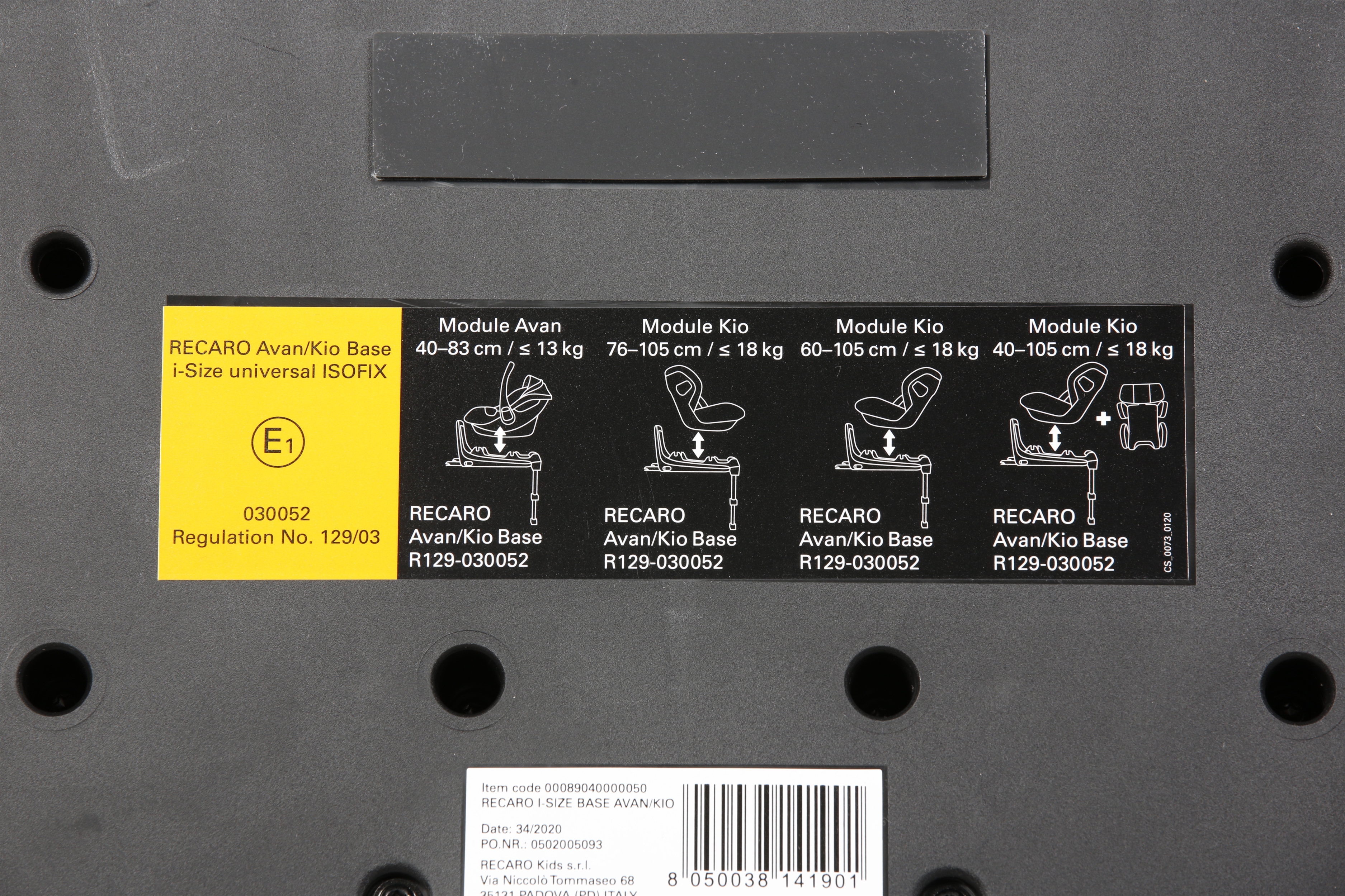 RECARO KIO + AVAN/KIO BASE