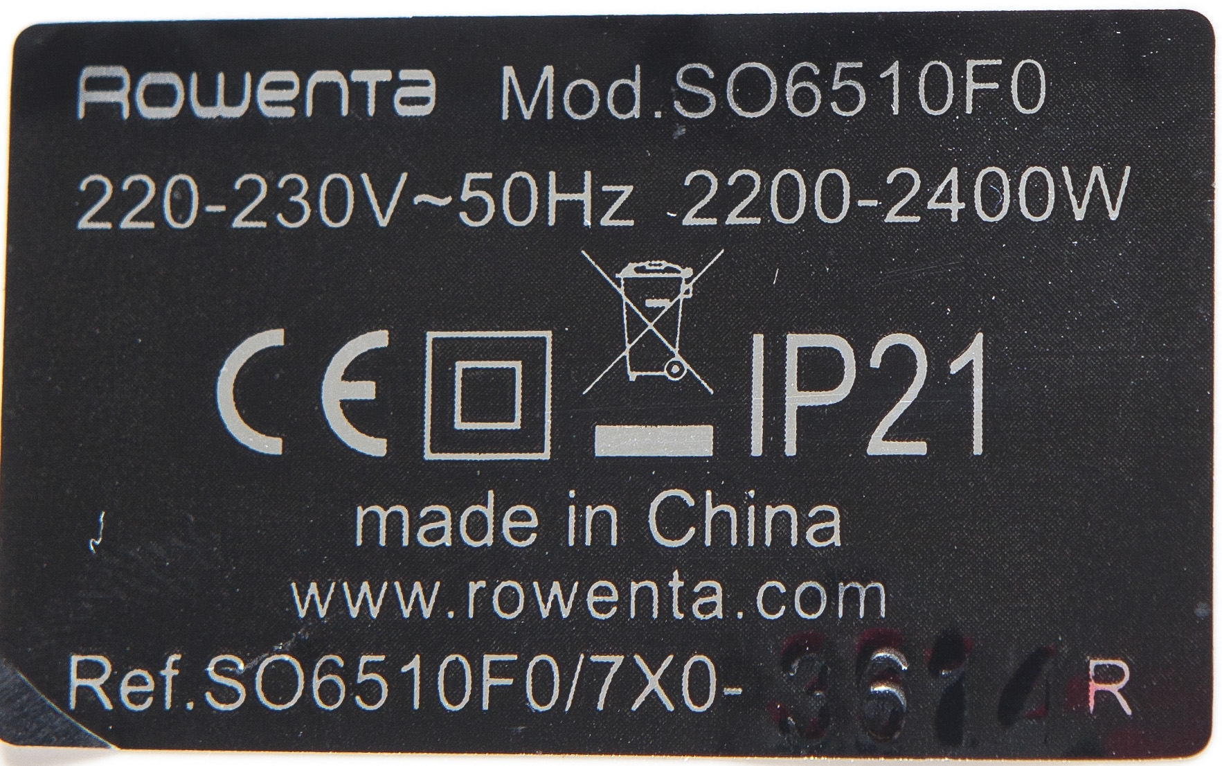 ROWENTA SO6510F0 INSTANT COMFORT AQUA