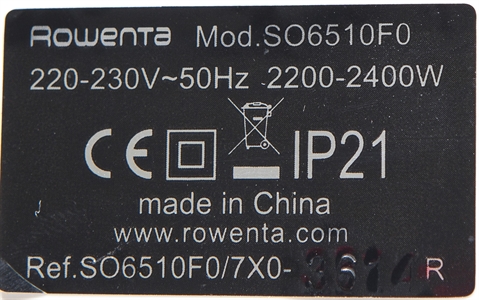 ROWENTA SO6510F0 INSTANT COMFORT AQUA