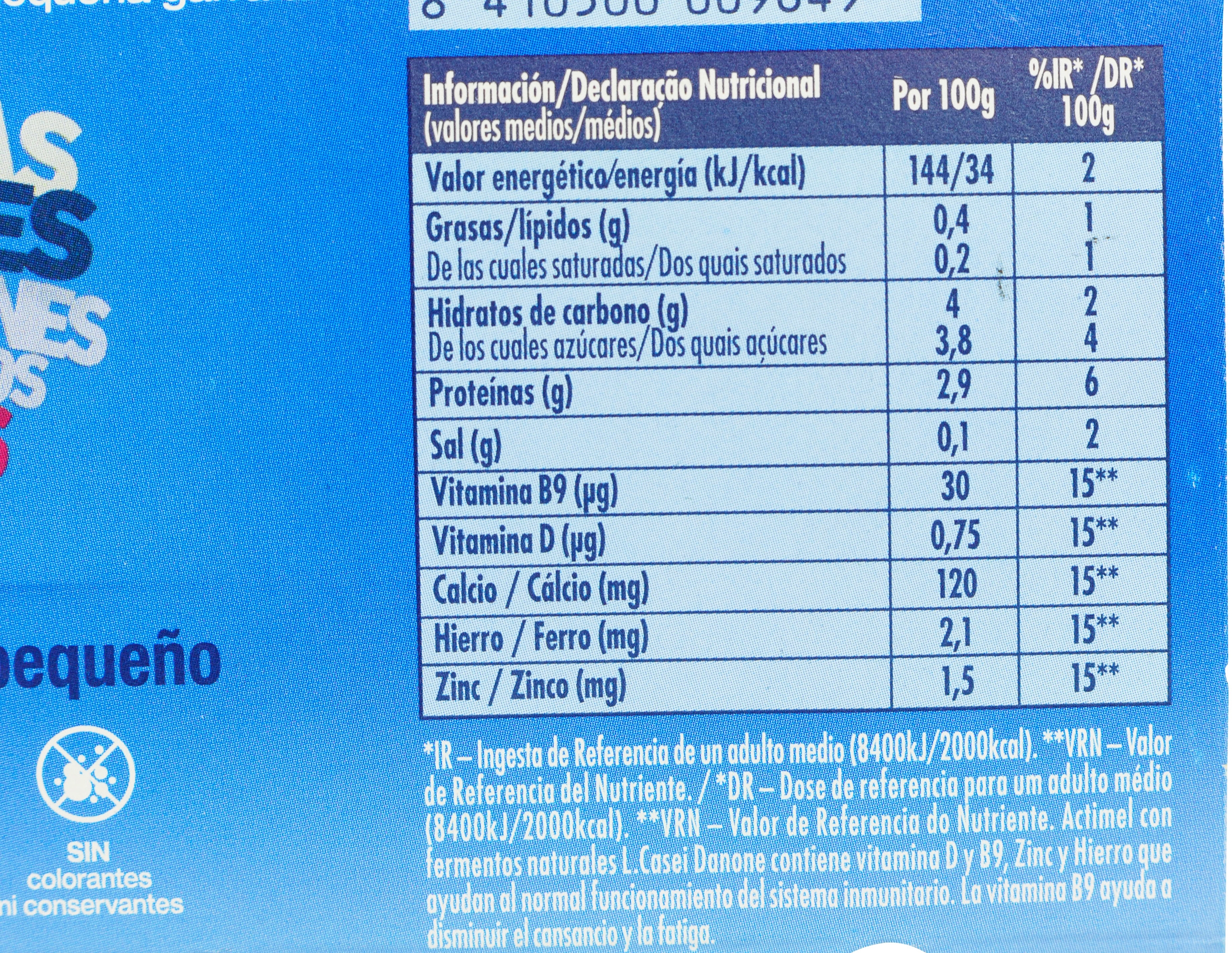 ACTIMEL (DANONE) FRESA 0% MG.