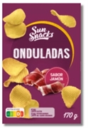 SUN SNACKS (ALDI) ONDULADAS SABOR JAMÓN