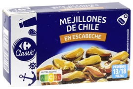 CARREFOUR CLASSIC MEJILLONES EN ESCABECHE. CHILE