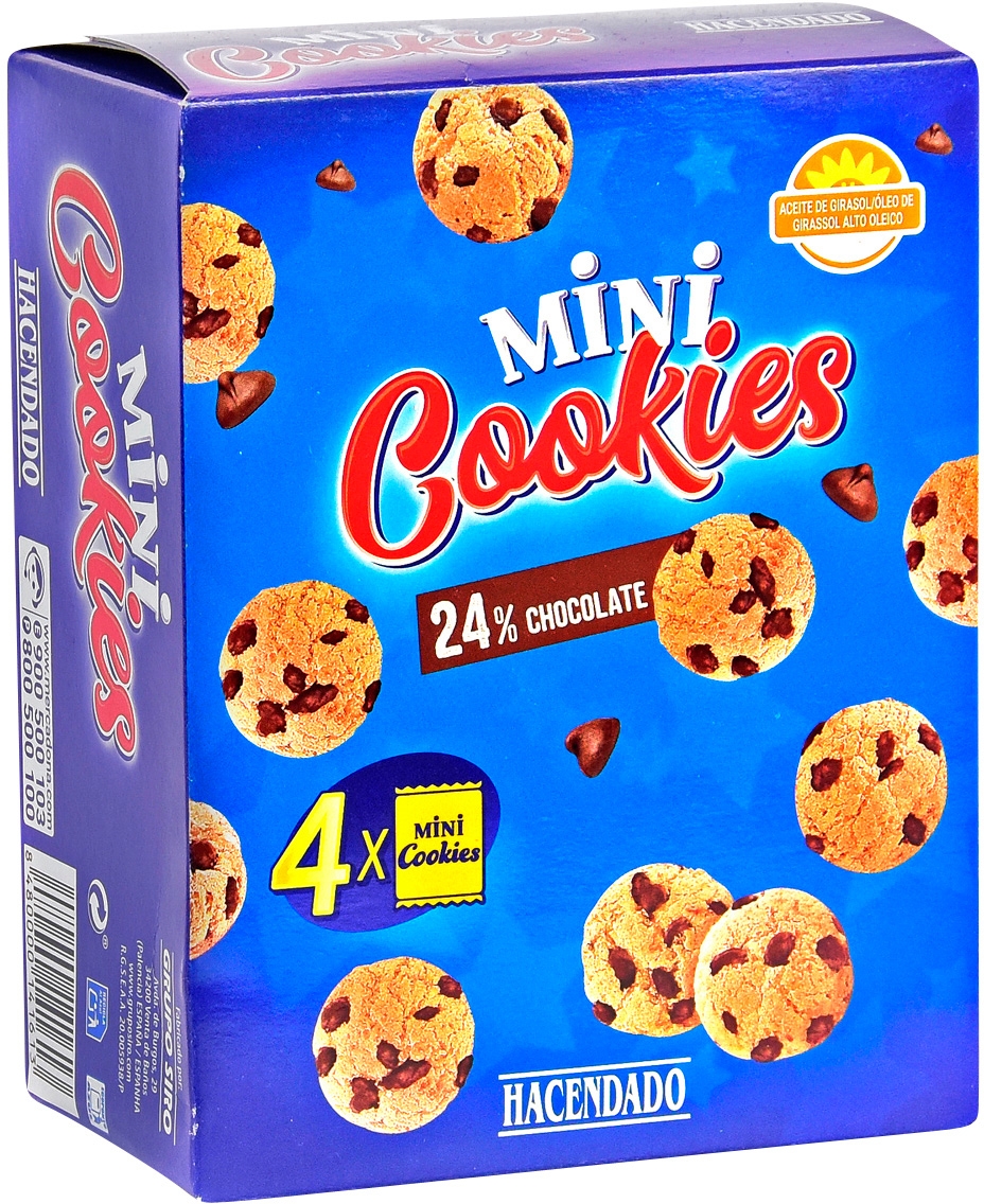 HACENDADO (MERCADONA) MINI COOKIES.