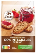 CARREFOUR EXTRA PANECILLOS TOSTADOS 100% INTEGRALES DE TRIGO