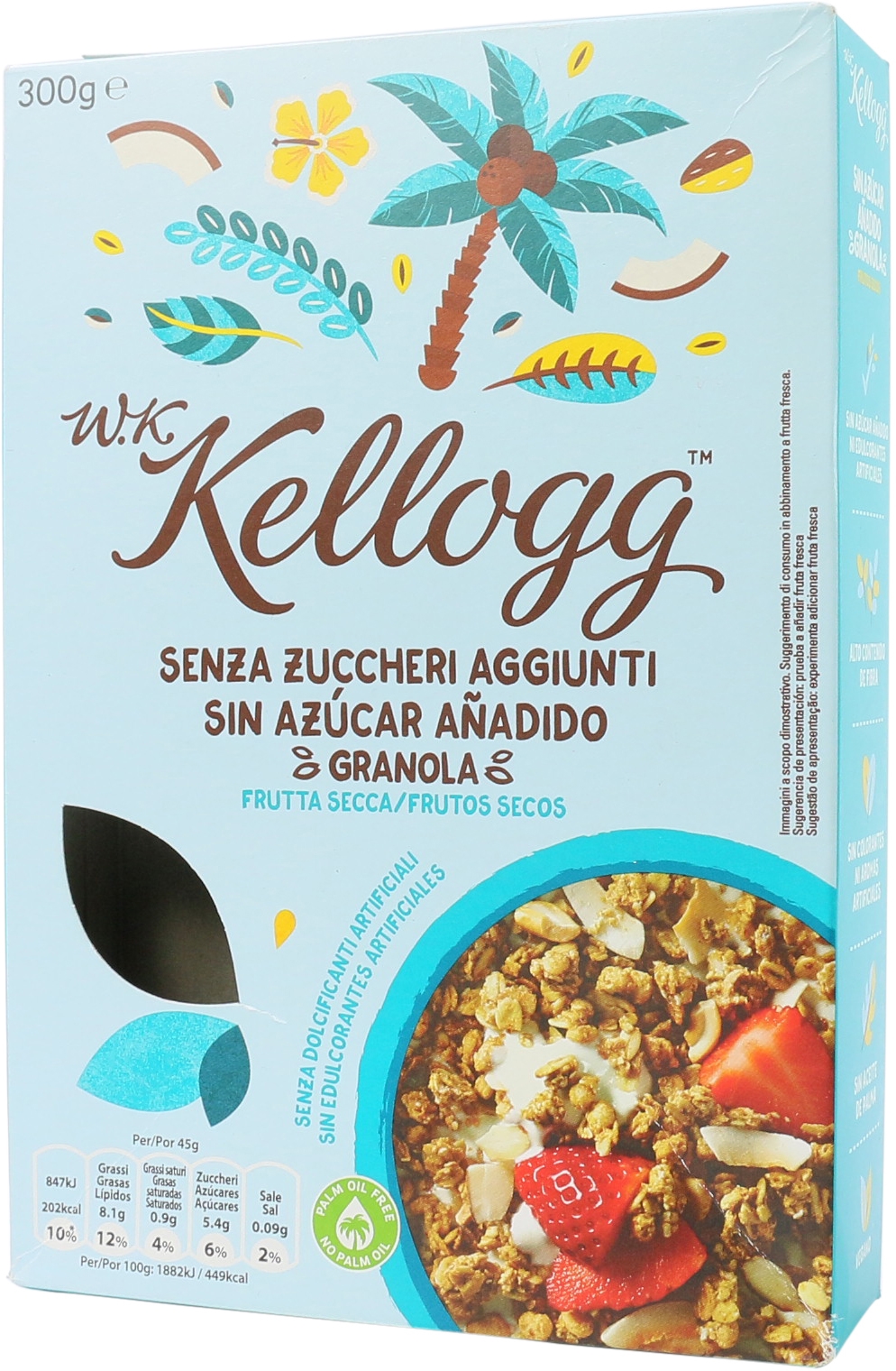 WK KELLOGG'S GRANOLA FRUTOS SECOS SIN AZÚCAR AÑADIDO