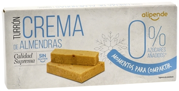 ALIPENDE (AHORRAMAS) TURRÓN CREMA DE ALMENDRAS 0% AZÚCARES AÑADIDOS
