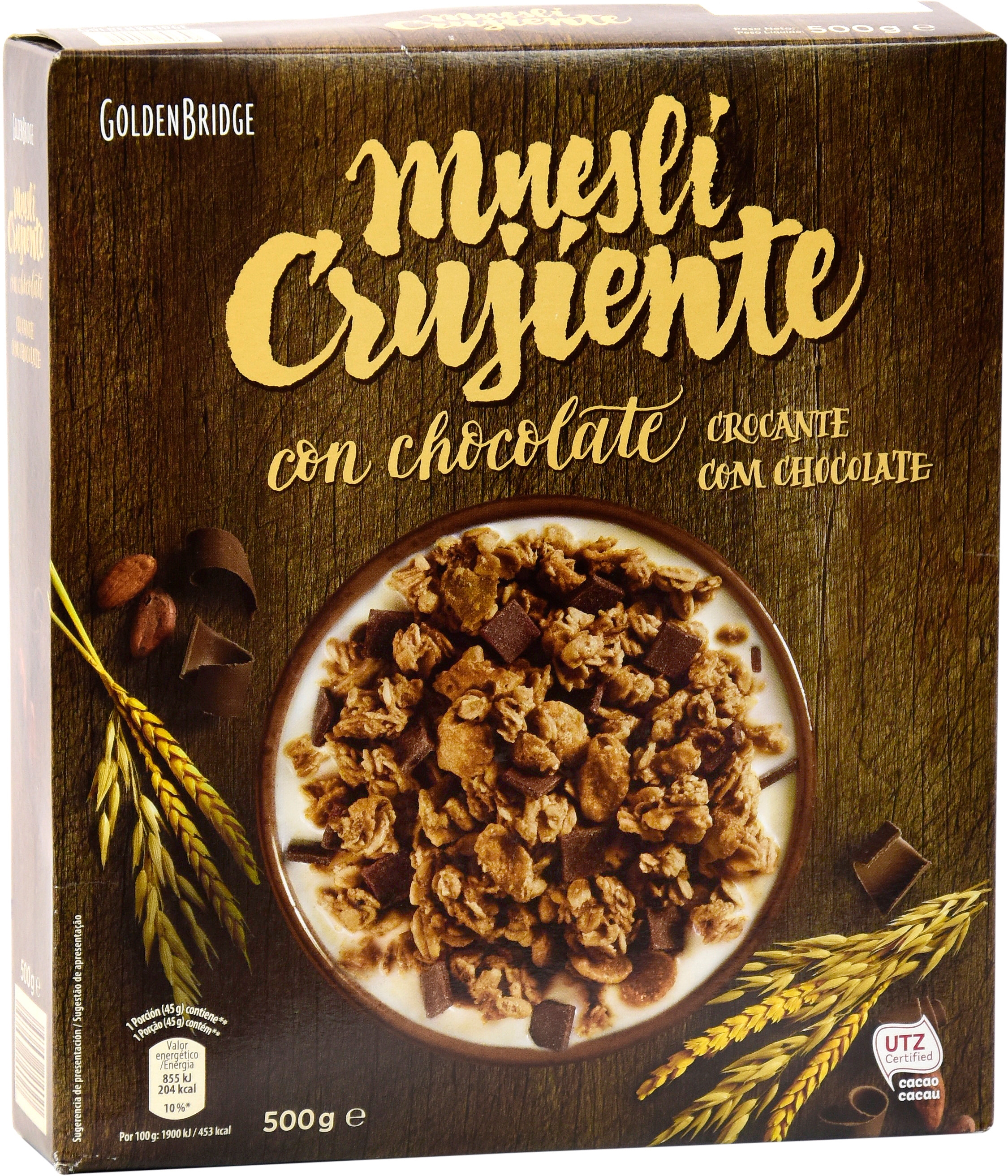 GOLDEN BRIDGE (ALDI) MUESLI CRUJIENTE CON CHOCOLATE.