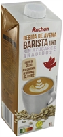 AUCHAN (ALCAMPO) BEBIDA DE AVENA BARISTA UHT