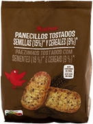 AUCHAN (ALCAMPO) Panecillos tostados semillas (15%)* y cereales (9%)*