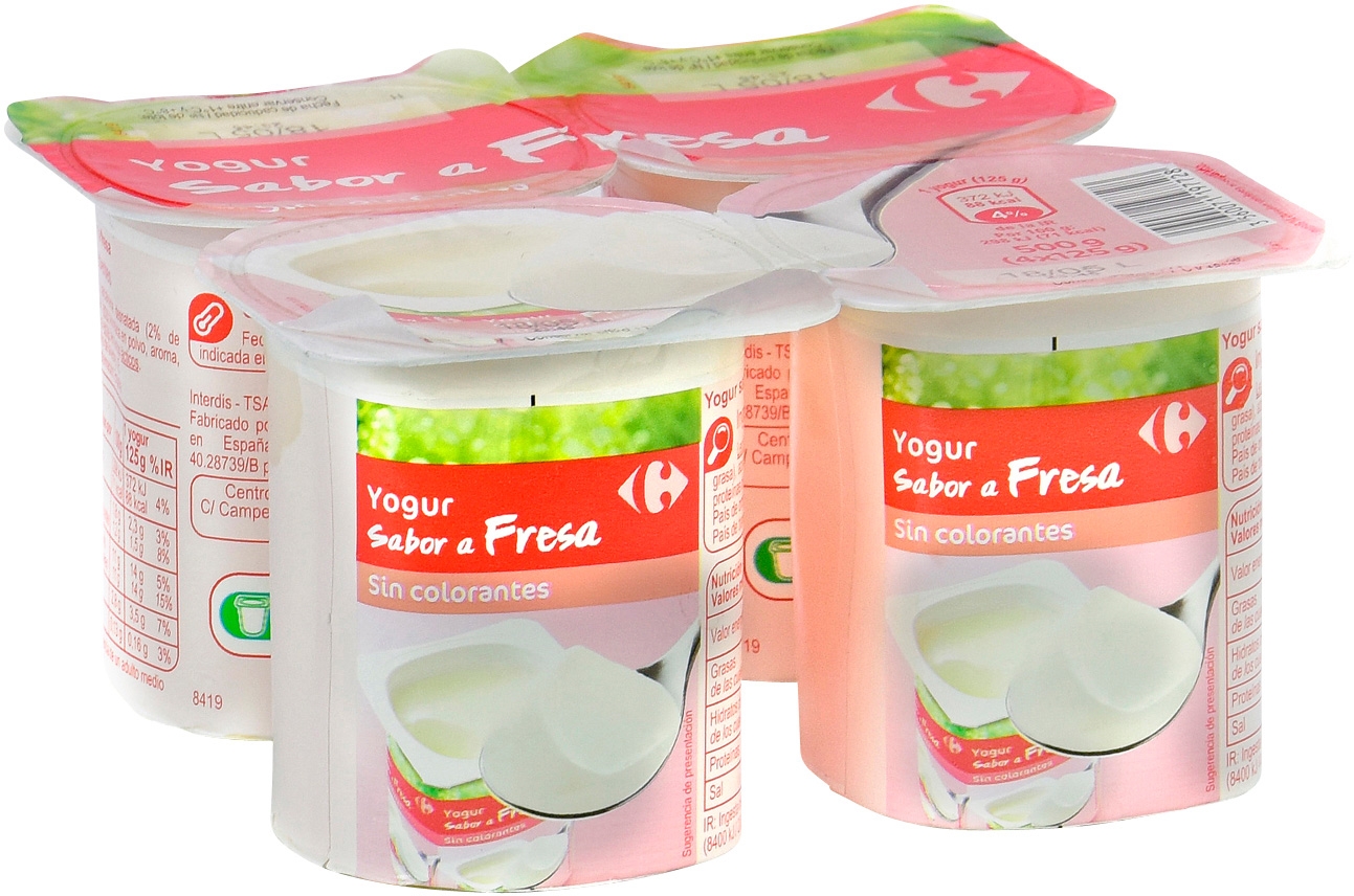 CARREFOUR YOGUR SABOR A FRESA.