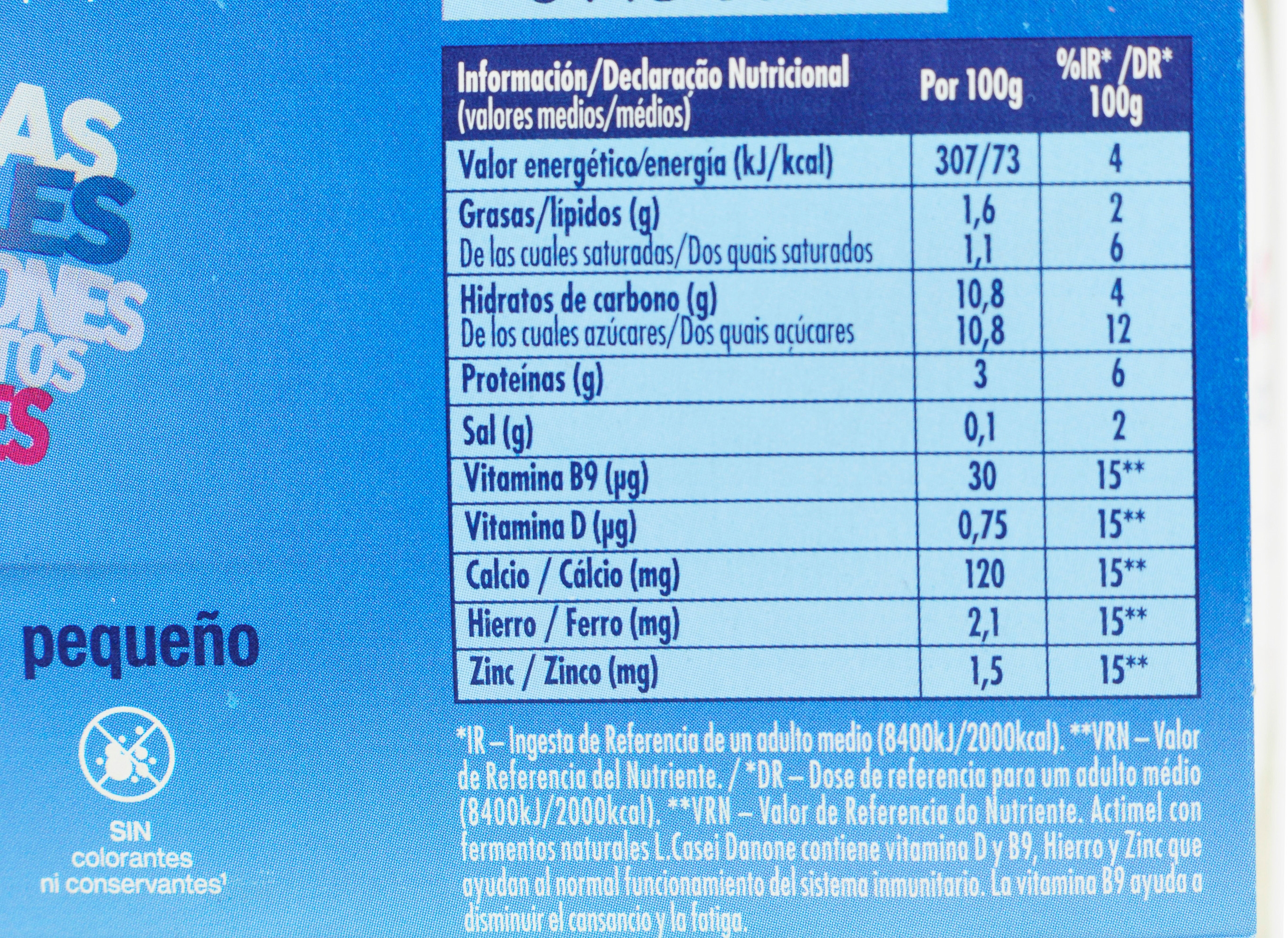 ACTIMEL (DANONE) NATURAL.