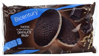 BICENTURY TORTITA DE ARROZ INTEGRAL CON CHOCOLATE NEGRO