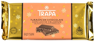 TRAPA Turrón de chocolate con leche crujiente