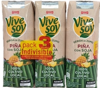 VIVESOY Bebida de zumo piña con soja