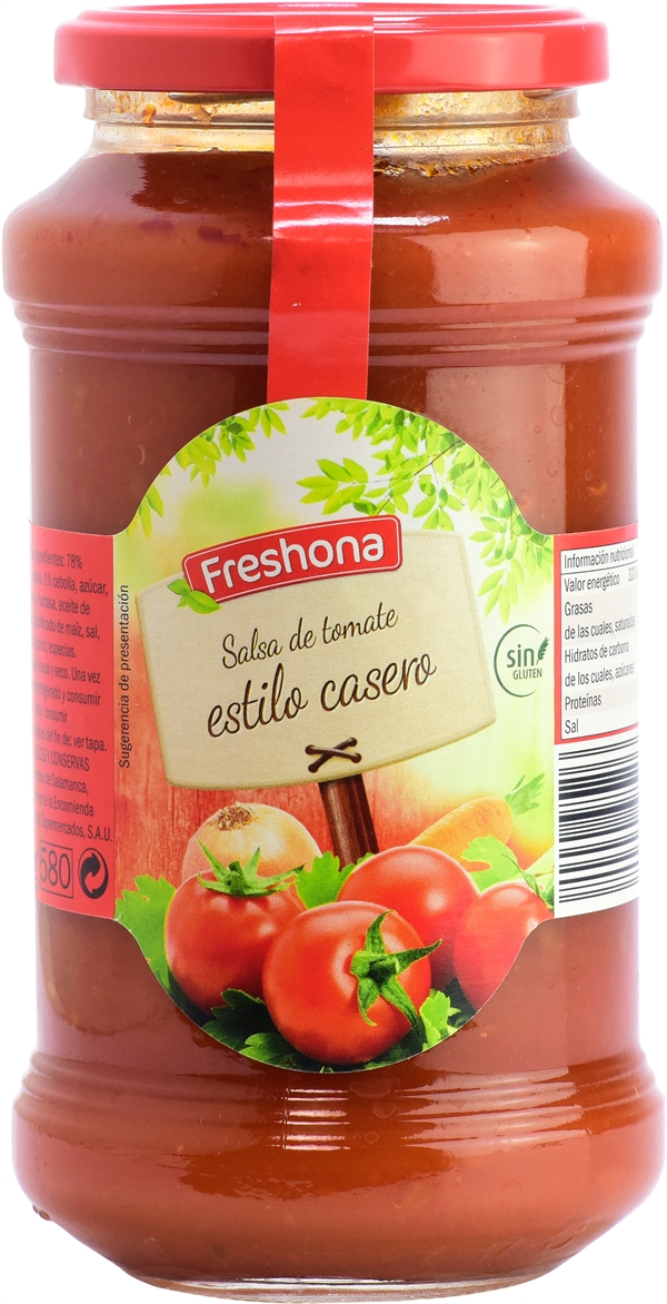 Valor nutricional de FRESHONA (LIDL) SALSA DE TOMATE ESTILO CASERO OCU